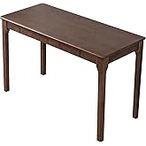 ODCVKRT Solid Wood Desk, Gaming Study Home Office Desks for Work, Student PC Desk for Bedroom, Small Computer Desk for Small Spaces, Easy to Assemble (Walnut Color, 47inch)