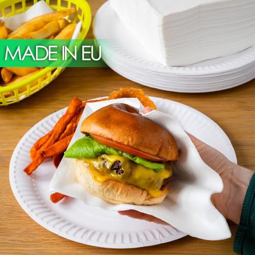 Table Child x 150, 22 cm, Environmentally Friendly Paper Plates for Birthday, Environmentally Friendly, Recyclable, Disposable Tableware, Biodegradable Party Accessories, Home Compostable, Made in the EU