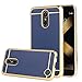 TabPow LG K20 Plus Case, Electroplate Slim Glossy Finish, Drop Protection, Shiny Luxury Case for LG K20 V/LG K10 2017 / LG Harmony/LG Grace - Royal Blue Gold