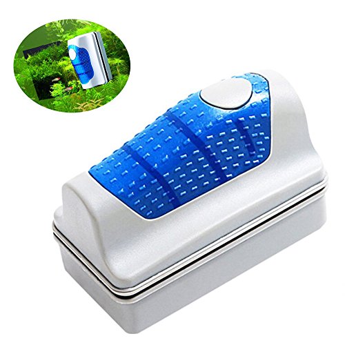 Besgle Magnetic Aquarium Fish Tank Glass Algae Scrubber Cleaner Scraper Floating Clean Brush, M