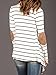 Choies Women's Cotton Stripes Fall Cardigan Sweater With PU Elbow Water XL