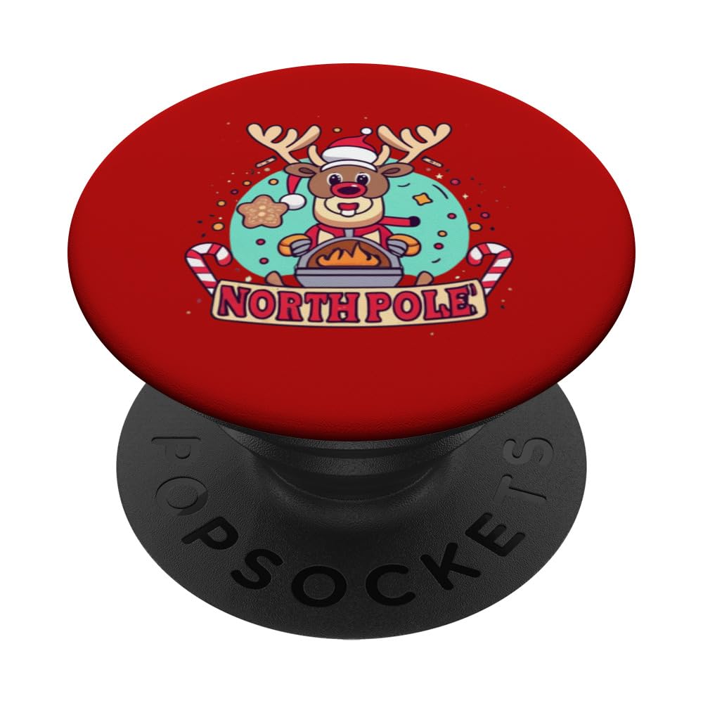 I Put A Cookie In That Oven Christmas Rudolph North Pole PopSockets Swappable PopGrip