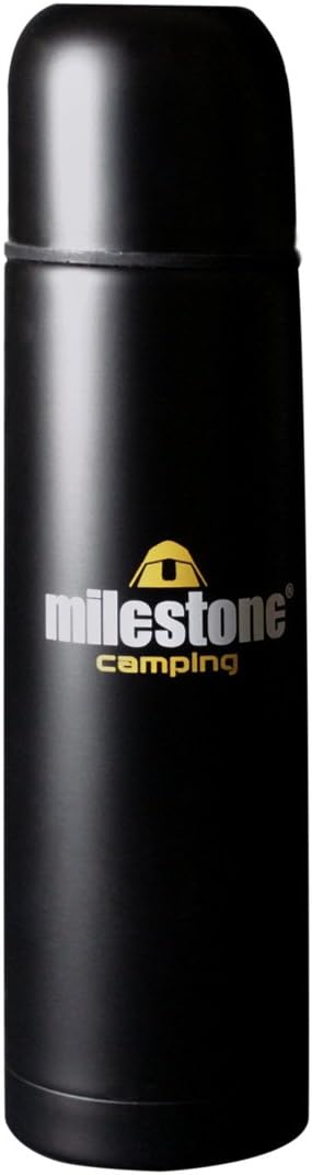 Milestone Stainless Steel Flask, Black, 0.5 Litres, 500 ml