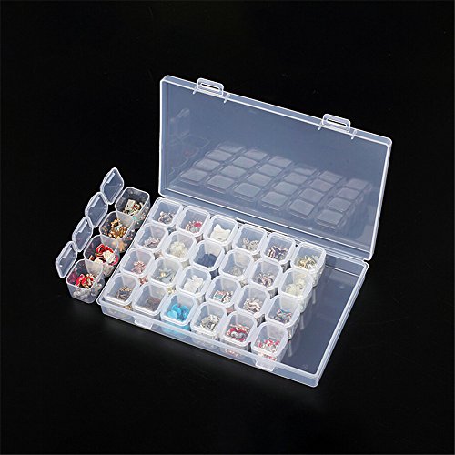 image for Kalolary 28 Grids Diamond Embroidery Box, LEOBRO Storage Case for Diam