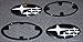 GetUrGear Front & Rear Glossy Badge Emblem for 2011-Up Compatible with Subaru Impreza Models (White)