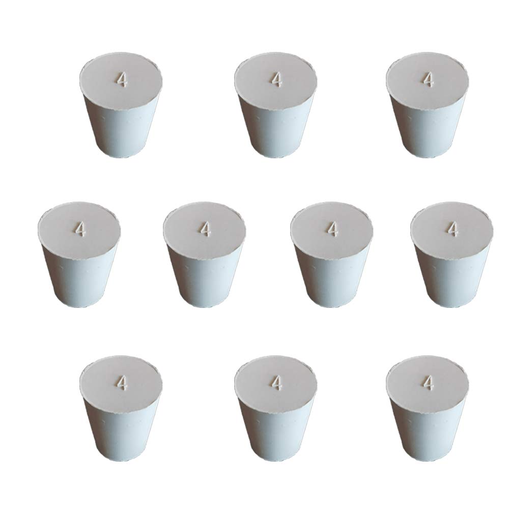 HeyWin Rubber Bungs 19mm to 26mm,10 Pieces,Rubber Stoppers are Used for Sealing Balloon Bottles、Conical Flask Etc (10, 4#) — image 1