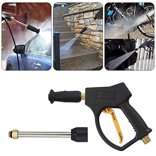 TUOWEI High Pressure Washer Gun, 4000 PSI Max with 6.7 in Extension Wand and 10 O-Rings
