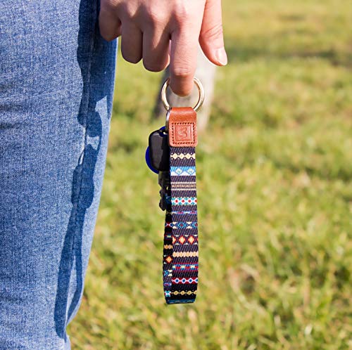 SENLLY Daisies Hand Wrist Lanyard Premium Quality Wristlet Strap with Metal Ring and Genuine Leather, for Key Chain, Camera, Cell Mobile Phone, Charms, Lightweight Items etc ... - Thumbnail 5