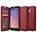 SPYCASE Comptiable for Jitterbug Smart Case, SPYCASE Luxury PU Leather Wallet Flip Protective Case Cover with Card Slots and Stand for Jitterbug Smart 5.5 (Burgundy)