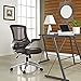 Modway Attainment Mesh Back and Vinyl Seat Modern Office Chair in Brown
