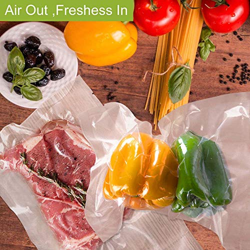 VacYaYa 200 Pint Size 6 x 10 Inch Vacuum Sealer Freezer Storage Machine Bags for Food,Vac Seal a Meal Bags with BPA Free and Commercial Grade Sous Vide Vaccume Seal Safe PreCut Bag