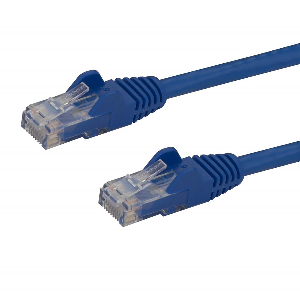 StarTech.com 10m CAT6 Ethernet Cable - Blue CAT 6 Gigabit Ethernet Wire -650MHz 100W PoE RJ45 UTP Network/Patch Cord Snagless w/Strain Relief Fluke Tested/Wiring is UL Certified/TIA (N6PATC10MBL)