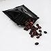 100 Glossy Black Two-Sided Aluminum Mylar Zip-Lock Flat Style Bags Outer Size 7.5x10cm (3x4