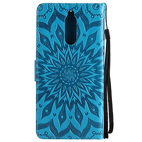 Case Huawei Mate 10 Lite, Bear Village Leather Case Inner Stand Function Card Slot Flip Cover, Flip Phone Protective Case for Huawei Mate 10 Lite (#6 Blue)