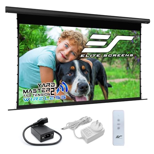 Elite Screens Yard Master 140-INCH Tab-Tension Wireless Outdoor Projector Scree…