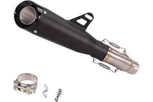 YOSAYUSA Motorcycle Exhaust System Slip On 2" Universal Muffler Tail Pipe Fits For Kawasaki Ninja 400 Z400 2017 2018 2019 2020 2021 2022 2023 (Black)