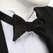 Black 100% Woven Silk Bow Tie Self-Tie Butterfly Wedding Collection Gift Boxed