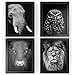 Arteza Picture Frames 8 x 10 Display Pictures 6 Pack – Wood Finish Frame – Pure Glass Front - Pictures Frames for Wall – Gallery Wall