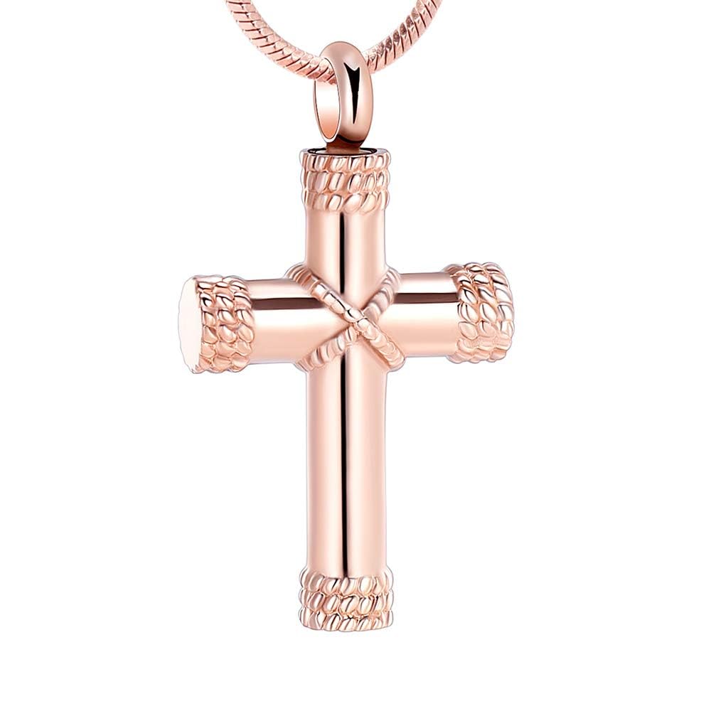 Cremation Jewelry for Ashes Cross Memorial Urn Necklace Pendant Keepsake Religious Cross Ashes Jewelry