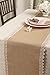 Ling's Moment Burlap Table Runners 12 x 60 Inches with Lace Hem, Rustic Country Barn Wedding Party Decoration Farmhouse Decor
