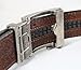 Men's Leather Ratchet Click Belt - Hemingway Antique Silver Buckle with Saddle Tan Leather Belt (Trim to Fit: Up to 43'' Waist)