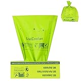 Lirex 100-Count 100% Compostable Bags, Durable, Unscented, 2.6 Gallon, US BPI&ASTM6400 Certified Biodegradable Waste Bags, Kitchen Trash Bags, Food Scraps Yard Waste Bags and Dog Poop Bags