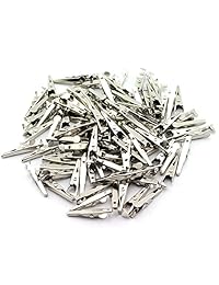 totot 100pcs Pinzas de cocodrilo Prueba Pinzas de cocodrilo 28 mm Plata Tono
