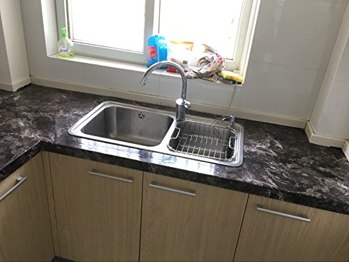 Brown Marble Adhesive Paper Vinyl Wrap For Kitchen ...