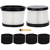 DCV501HB Vacuum Filters for DEWALT DCV501HB 20V Cordless Handheld Vacuum - Compared to Part # DCV5011H - Washable and Reusabl