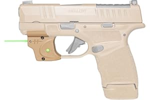 VIRIDIAN WEAPON TECHNOLOGIES Viridian E Series Green Laser Sight, Custom Gun Fits, Railed or Non-Railed Pistols, Class 3R Green Laser Sight, 5mW Output