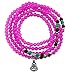 Tibetan 5mm Elastic String Happy Buddha Charm Prayer Beads Wrap Bracelet