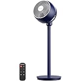 AIRMATE Standing Fan for Bedroom, 22 ft/s Powerful Airflow Ventilateur Sur Pied, 80°+90° Oscillating Fan, 12 Speeds, 12H Time
