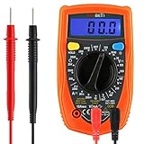 Digital Multimeters, RexBeTi Electronic Multimeter with Ohm Volt Amp and Diode Voltage Tester Meter, Backlight LCD Display
