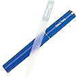 Nail Tek Crystal File – Glass Nail File with Case, Durable & Gentle for Natural Nails, Travel-Friendly Design, Cobalt Blue, Medium 5"