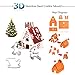 3D Gingerbread House Cookie Cutter Set - 9 PCS DIY Stainless Steel Christmas Cookie Mould | Gingerbread Boy/Elk/Sled/Christmas House Cookie Making For Christmas Decoration