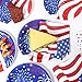 July 4th Decorations Disposable Dinnerware Set for Fourth of July Party Supplies Independence Day Decorations - 25 Plates, 25 Cups, 50 Napkins and 50 Cupcake Toppers(3 Styles) Included