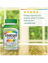 Multivitamínico Silver, tabletas de suplemento multimineral, de Centrum, 417790, Adulto, 1, 1