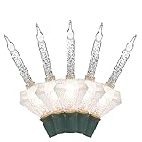 Brite Star 7 Count Bubble Lights, Diamond Shaped Base, Clear Lights with Glitter