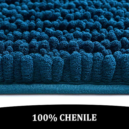 Color&Geometry Original Luxury Chenille Bath Rug Mat, 24x16 Shaggy Rugs