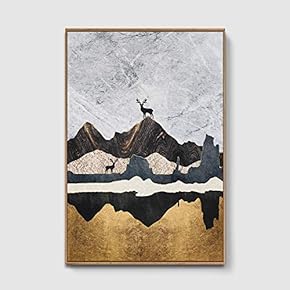 Framed Canvas Home Artwork Decoration Abstract Scenery Canvas Wall Art for Living Room, Bedroom - 16x24 inches