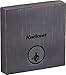 Kwikset 92580-006 258 Downtown Low Profile Slim Square Modern Contemporary Single Cylinder Deadbolt Door Lock featuring SmartKey Security in Venetian Bronze