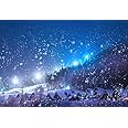 Leowefowa 5x3ft Christmas Backdrop Rustic Village Night View Forest Trees Snowing Shining Lights Blue Sky Winter Xmas Vinyl Photography Background Kids Children Adults Photo Studio Props