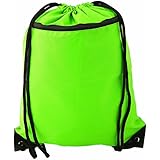 Bags for LessTM Deluxe Drawstring Backpack Tote Bag, Lime