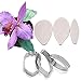 AK ART KITCHENWARE Gum Paste Orchid Petal Decoration Kit Leaf and Flower Tool Set Stainless Steel Cookie Cutter Set Silicone Veining Mold Petal Sugar Flower Making Tool A345&VM006