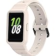 Compatible with Samsung Galaxy FIT3 Rugged Bumper Case with Band, Sport Silicone Protective Case for Samsung Galaxy FIT 3 Smart Watch for Women Men