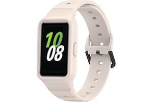 ASENIE Compatible with Samsung Galaxy FIT3 Rugged Bumper Case with Band, Sport Silicone Protective Case for Samsung Galaxy FIT 3 Smart Watch for Women Men