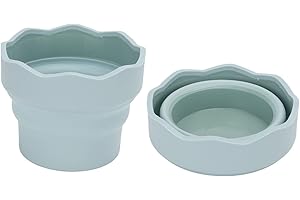 2PCS Collapsible Paint Brush Washer, Silicone Portable Water Cups for Travel Paint Brush Cleaner Cup Washing Bucket Brush Hol