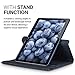 kwmobile Rotating Case Compatible with Huawei MediaPad T3 10 - Case PU Leather Tablet Cover with Stand - Dark Blue