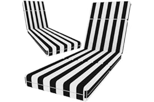 IRISTYKILIN 2 Pcs Chaise Lounge Cushions Outdoor, 72 x 21 x 4 Inch Lounge Chair Cushions for Outdoor Furniture - Waterproof Lounge Patio Replacement Cushion, 4In Fade-Resistant ThickPatio Chaise Lounge Cushion