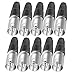 Neewer 20-Piece 3 Pin XLR Solder Type Connector - 10 Male and 10 Female Plug Cable Connector Microphone Audio Socket, Made of Zinc Alloy for High Conductivity and Ultra-Low Noise (Metal End)